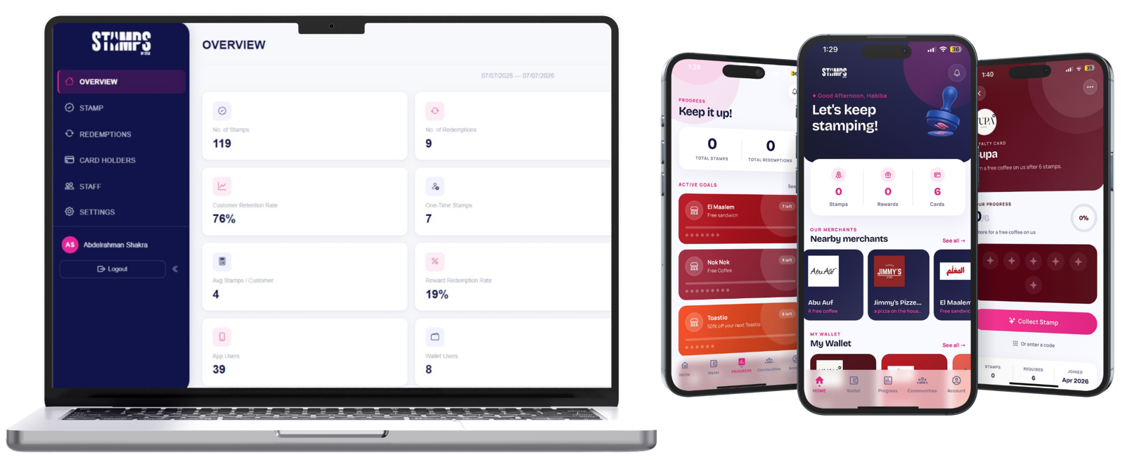 Stamps by STLR loyalty app